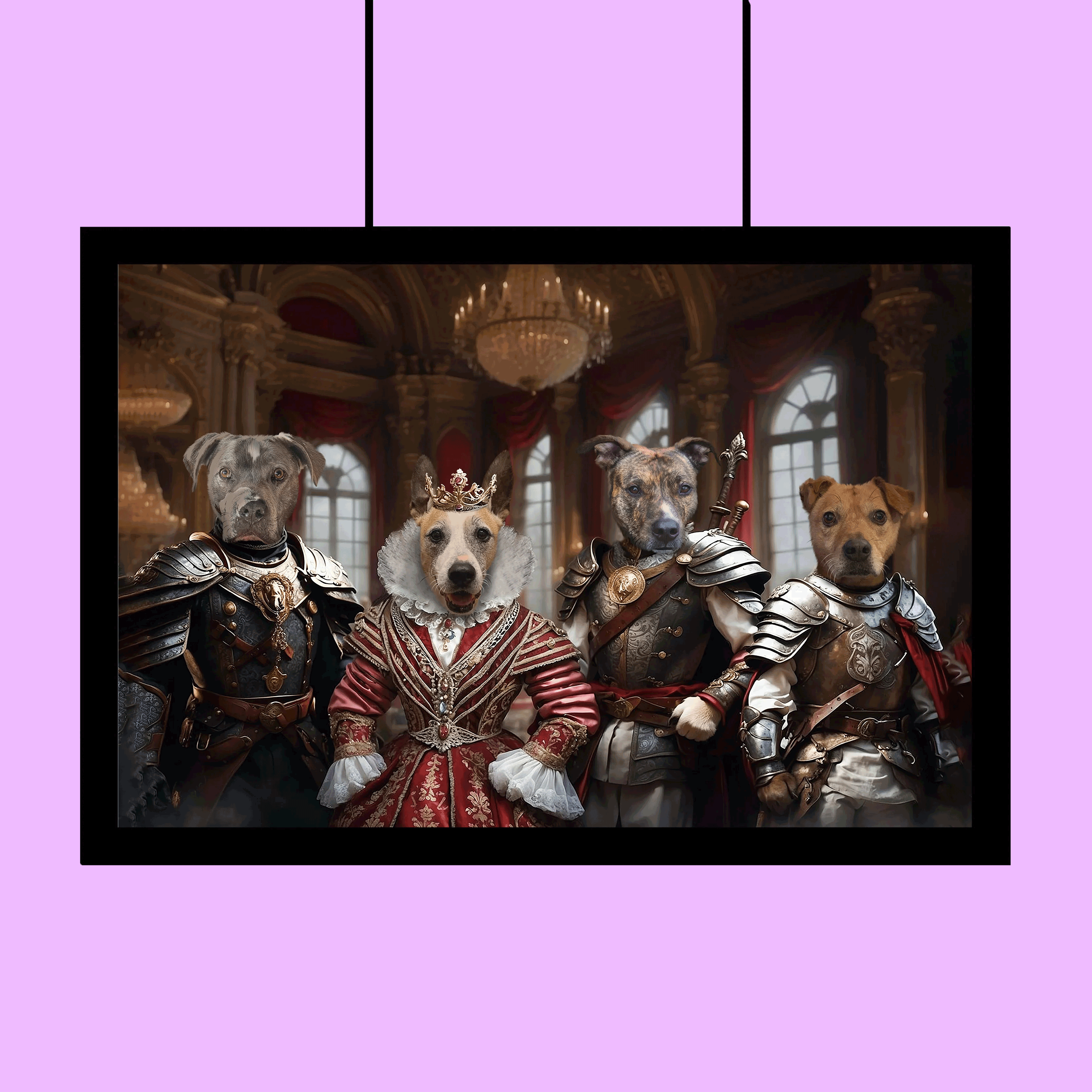 Royal Guardians – Multi-Pet Medieval Portrait